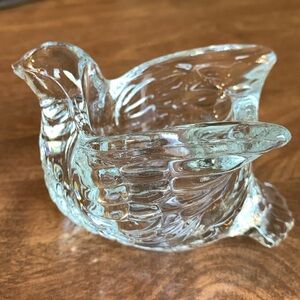 Avon Bird Candle Holder Glass